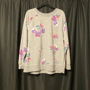 Old Navy Grey Floral Pullover